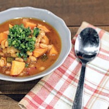 Slow Cooker Baked Beans and Sweet Potato Stew