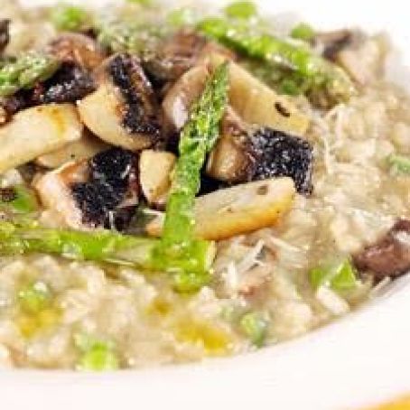 Mushroom and Asparagus Risotto