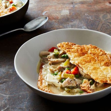 Chicken Pot Pie (with Crust on the Bottom!)