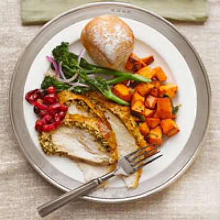 Grilled Turkey with Spiced Almond Butter