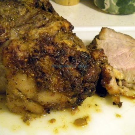 Pernil, A Puerto Rican Style Roast Pork Shoulder