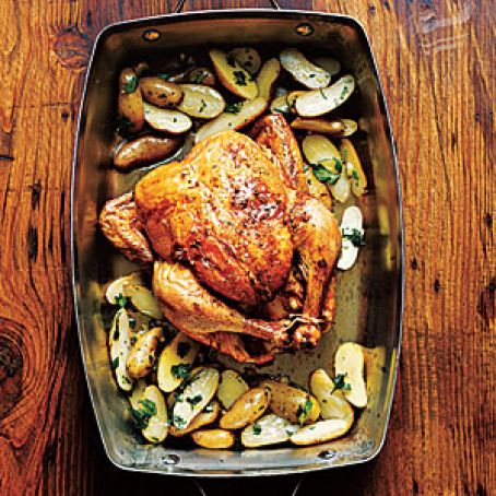 Roasted Lemon-Garlic Chicken with Potatoes