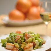 Seared Scallops and Butter Lettuce Salad with Grapefruit Vinaigrette