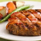 Grilled Cheesy Bacon Wrapped Mini Meat Loaves