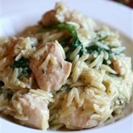 Garlic Chicken with Orzo