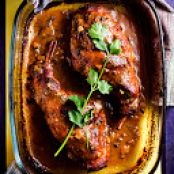 Braised Honey Mustard Rabbit (with chicken option)