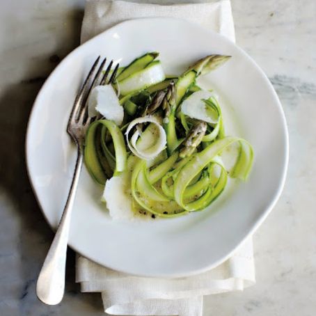 SHAVED ASPARAGUS w/PARMESAN VINAIGRETTE