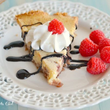 Raspberry Swirl Cheesecake Pie