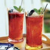 Frozen Lemonade with Blackberry Puree