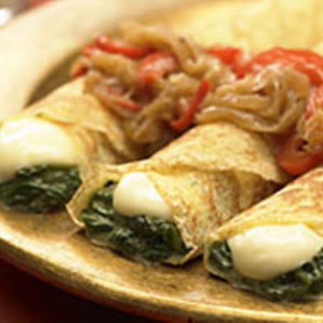 Savory Crepes with Spinach & Brie
