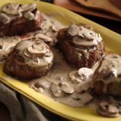 Beef Tenderloins with Mushroom Garlic Sauce