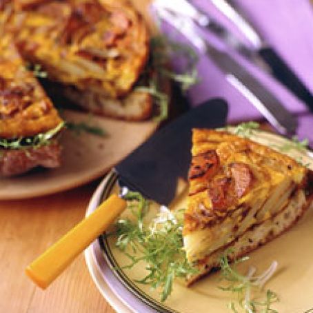 Potato Torta with Spanish Onions