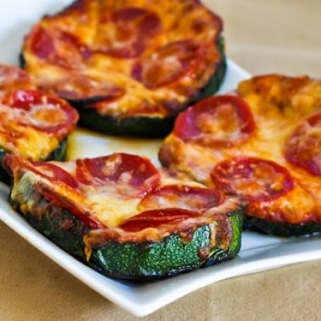 Grilled Zucchini Pizza Slices