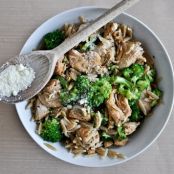 Crockpot Parmesan Garlic Chicken with Orzo.