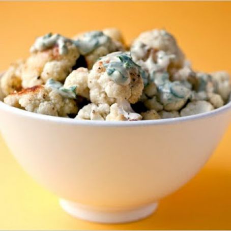 ROASTED CAULIFLOWER w/TAHINI SAUCE