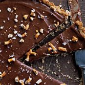 Milk-Chocolate Tart with Pretzel Crust