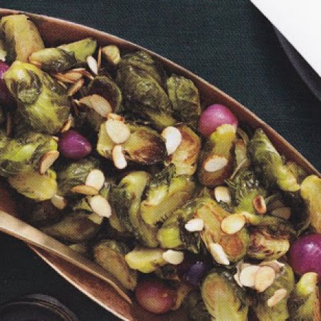 Roasted Brussels Sprouts and Onions