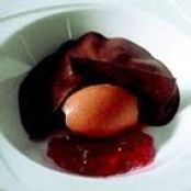 Hot Dark Chocolate Foam with Campari