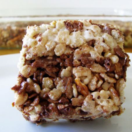 Chocolaty Pretzel Rice Cereal Treats