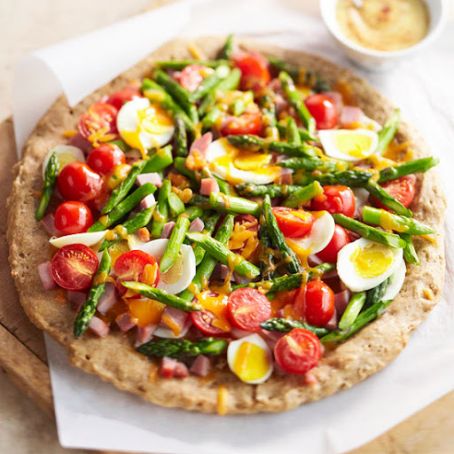 Spring Breakfast Pizza with Spicy Hollandaise