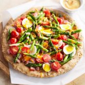 Spring Breakfast Pizza with Spicy Hollandaise