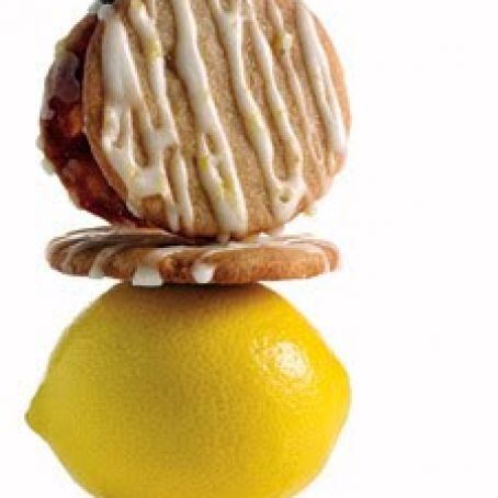 Lemon Glazed Candied Ginger Cookies