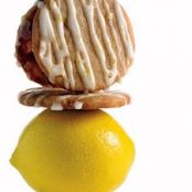 Lemon Glazed Candied Ginger Cookies