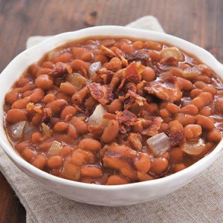Slow Cooker Bacon Brown Sugar Baked Beans