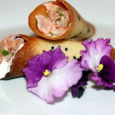 Salmon Tartare With Sweet Red Onion Creme Fraiche