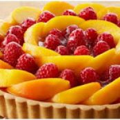 Peach Raspberry Custard Tart