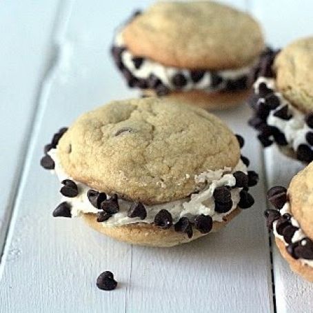 Chocolate Chip Cookie Sandwich with Cookie Dough Buttercream