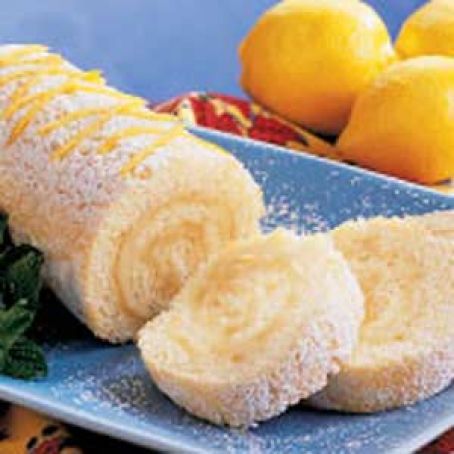 Golden Lemon Cake Roll