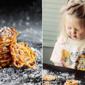 Bite Size Pumpkin Funnel Cake Crispies