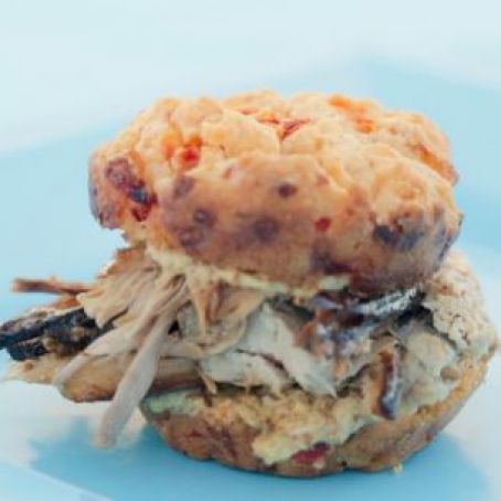 Ham And Pimiento Cheese Drop Biscuit Sandwiches