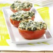 Spinach Topped Tomatoes