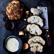 Roasted Cauliflower with Tahini Sauce