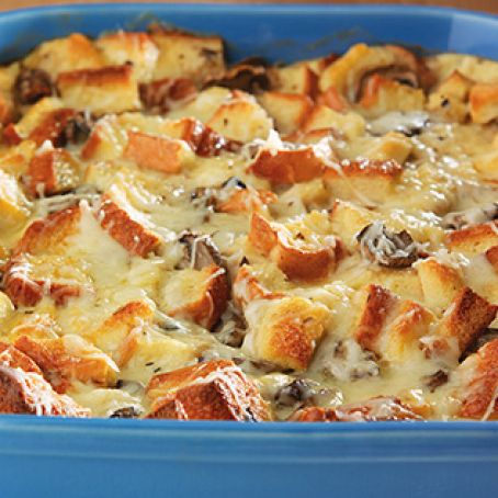 Savory Mushroom Bread Pudding