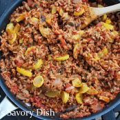 Italian Ground Pork & Brown Rice Skillet