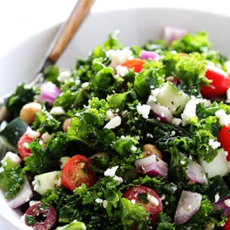 KALE****Greek Kale Salad with Garlic Parsley Vinaigrette