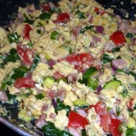 Ham and Veggie Scramble
