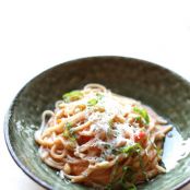 One Pot Pasta with Parmesan and Pine Nuts