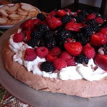 Chocolate Berry Pavlova