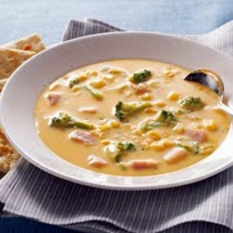 Velveeta & Ham Broccoli Soup