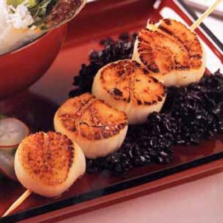 Seared Scallops with Asian Lime-chile Sauce