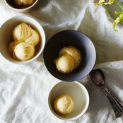 Peaches and Sour Cream Ice Cream