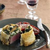 Tenderloin of Beef Wrapped with Filo, Lobster and Boursin