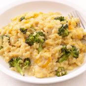 Broccoli-Cheddar Oven Risotto
