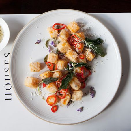 Fried Squash with Sage Honey, Parmesan and Pickled Chiles