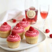 Raspberry Rosé Wine Cupcakes