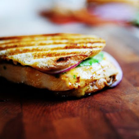 Grilled Chicken Sandwich with Apricot Sauce
